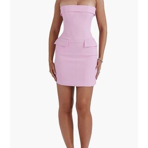 House of CB Light Pink Strapless Dress